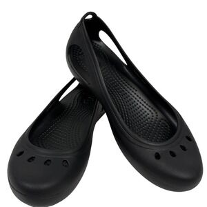 Crocs Kadee Ballet Flats Womens 6 Black Lightweight Comfort Slip On Shoes